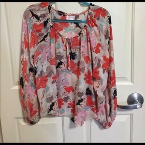 Beautiful flowy Parker silk blouse sz S VGUC